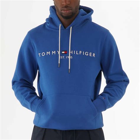 Tommy Hilfiger Tommy Logo Hoodie (Blue Quartz) at Dandy Fellow