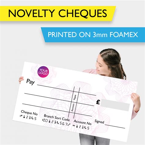 Novelty Cheque | Fully branded, Strong and Durable