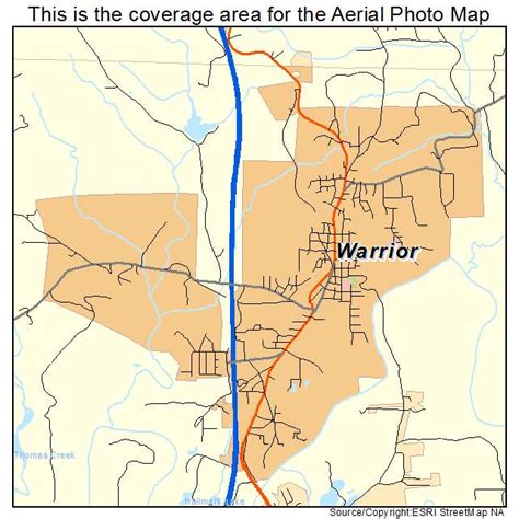 Aerial Photography Map of Warrior, AL Alabama