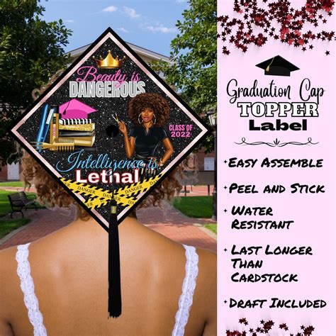 Graduation Cap Topper Label/ Cosmetology/ Beautician/ Hairstylist - Etsy