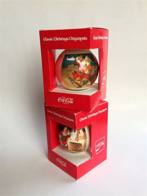 Vintage Coca-Cola Classic Christmas Ornaments Circa