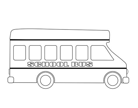 School Bus Outline Free Stock Photo - Public Domain Pictures