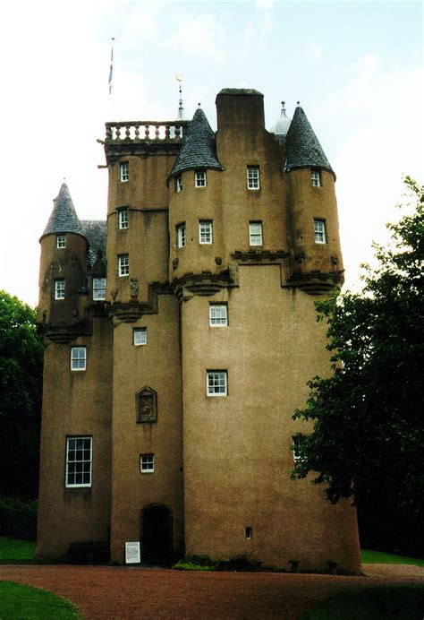 Craigievar Castle, a magnificent and imposing old tower house with a ...