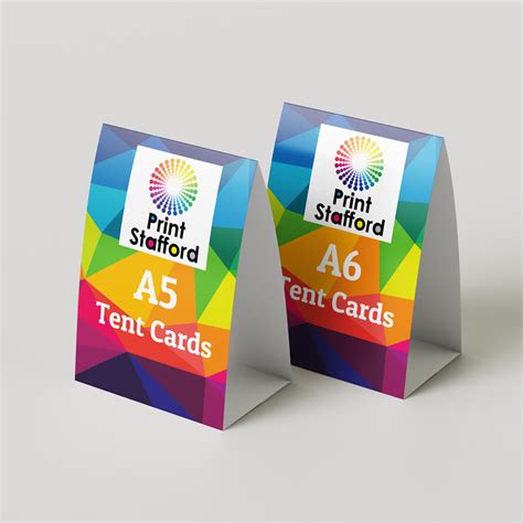 Custom Table Tent Cards Printed | A5 Or A6 Size | Free Delivery