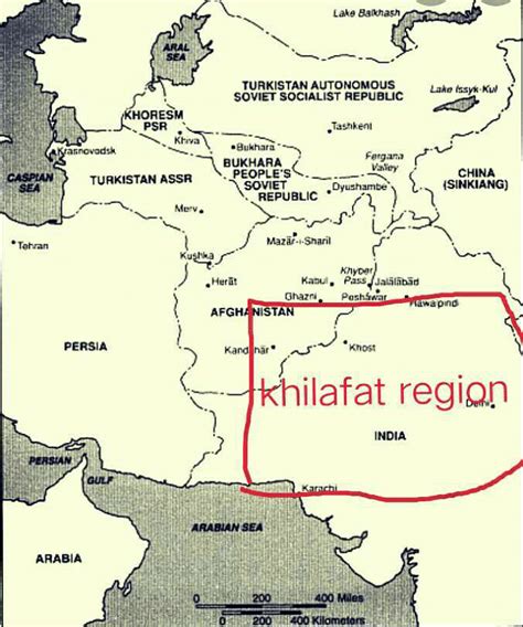 Locate khilafat movement on political map of india? - EduRev Class 10 ...