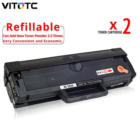 2X 3020 3025 Toner Cartridge Compatible For Xerox Phaser 3020 ...