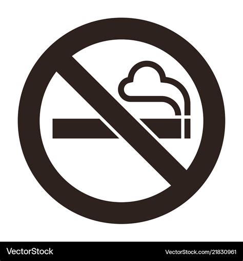 No smoking sign Royalty Free Vector Image - VectorStock