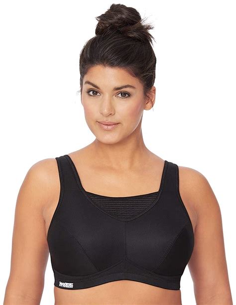 Glamorise Women's Plus-Size Camisole Sport Bra Bra, Black,, Black, Size ...