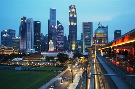 Fondos de pantalla : Paisaje urbano, noche, Singapur, edificio, cielo ...