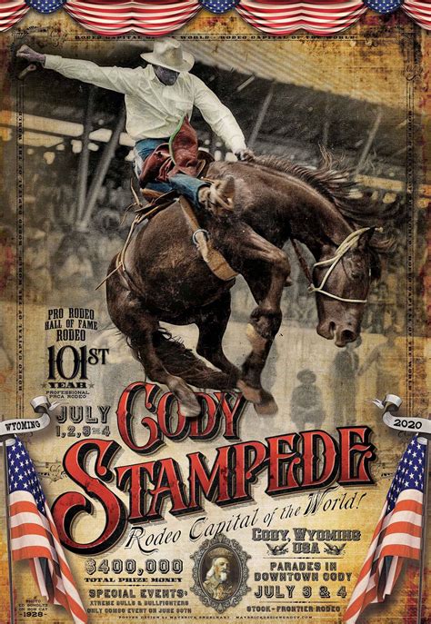 101st Cody Stampede Rodeo Poster - Cody, Wyoming ...