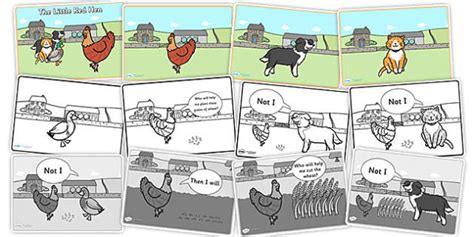 Little Red Hen Sequencing (Hecho por educadores) - Twinkl