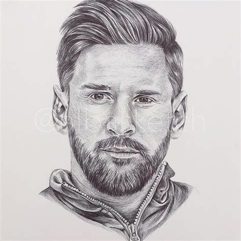 Lionel Messi Portrait Drawing