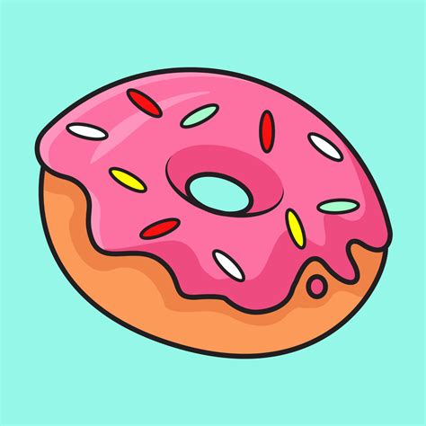 cute cartoon donut vector illustration 6303837 Vector Art at Vecteezy