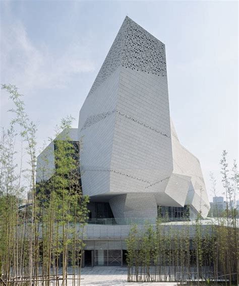 chengdu natural history museum resembles a monolithic landform