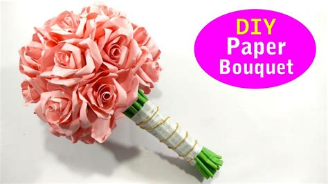 DIY Latest Design Paper Flower Bouquet - Wedding Bouquet - Paper Bridal ...