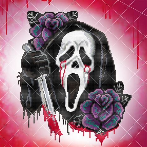 Ghostface Scream Cross Stitch Pixel Art Pattern Cross Stitch – NBKomputer