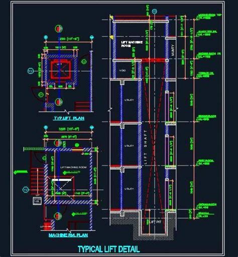 Typical Lift Elevator Detail AutoCAD DWG File | Plan n Design ...