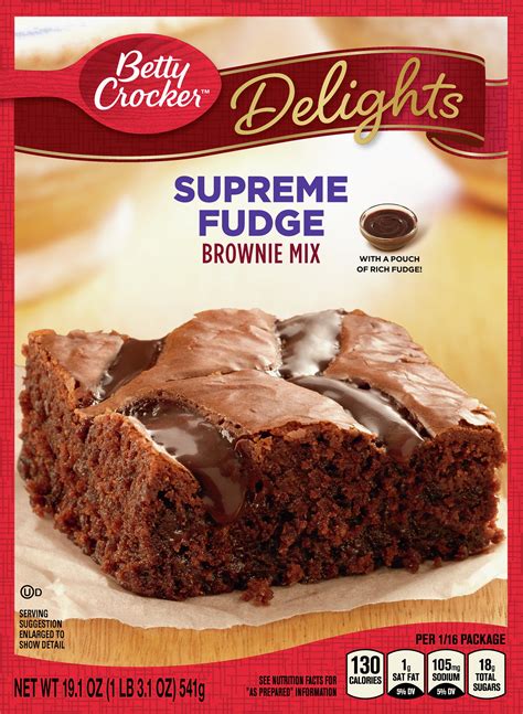 Betty Crocker Delights Supreme Fudge Brownie Mix, 19.1 oz - Walmart.com ...