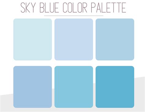 Pale Blue Color Palette