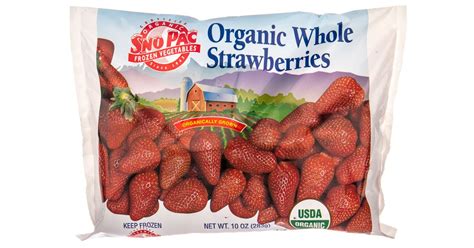 SnoPac Strawberries, Frozen, Organic - Azure Standard