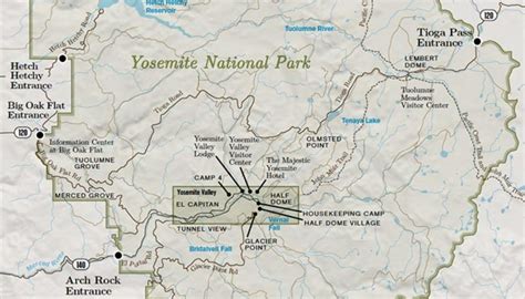 Yosemite National Park California Map - Printable Maps