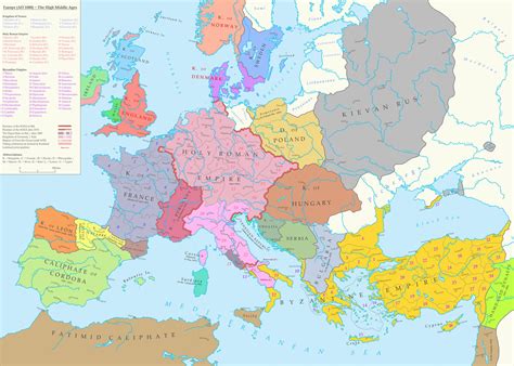 Map of Europe in 1000 A.D. - Vivid Maps