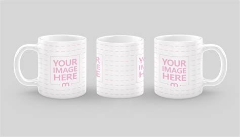 Mug Mockup Generator Template with 3 Views - Mediamodifier