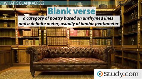 Blank Verse Definition, Features & Examples - Lesson | Study.com