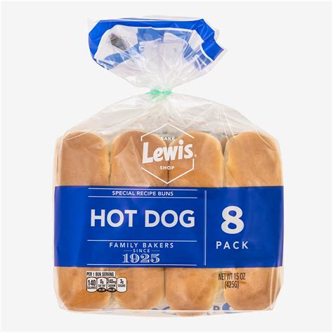 8pk Hot Dog Buns - Lewis Bake Shop - Classic Hot Dog Buns