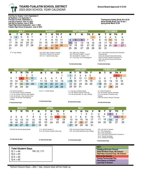 2023-2024 District School Year Calendar 7-28 | PDF | Holidays | Festival