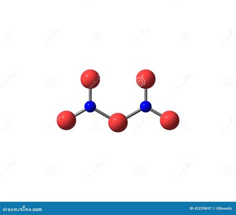 Dinitrogen Pentoxide Molecular Structure Isolated On White Stock Photo ...