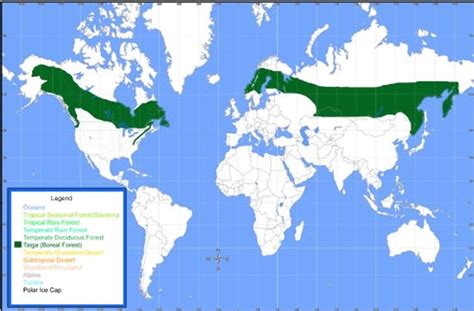 Map of the Boreal Forest - Boreal Forest