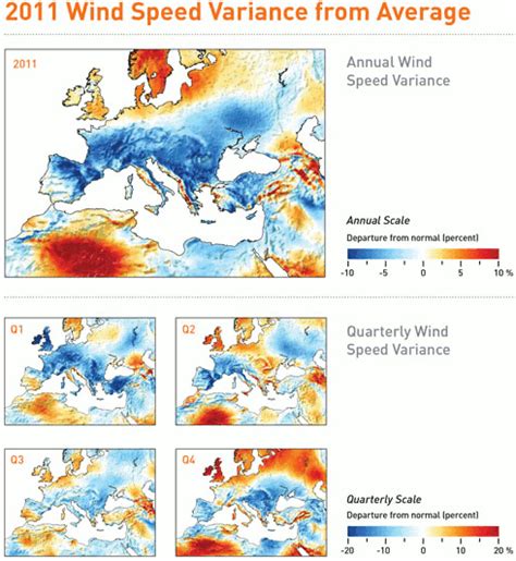 Wind performance map of Europe shows variability of weather, value of ...