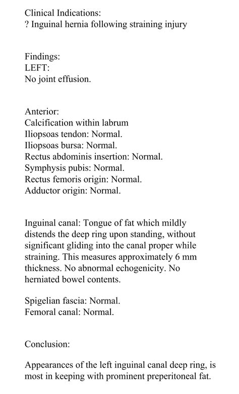 Hernia ultrasound report : r/Hernia