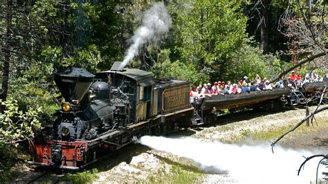 Riding the steam engine at Yosemite Mountain Sugar Pine Railroad 10 ...