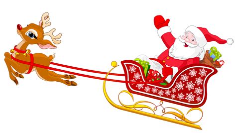 Santa With Reindeer - ClipArt Best