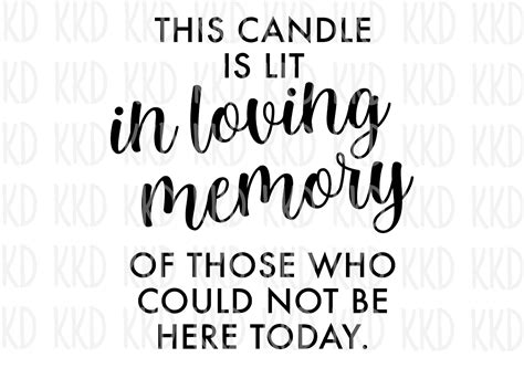 In Loving Memory SVG in Memory of Quote This Candle is Lit - Etsy Australia