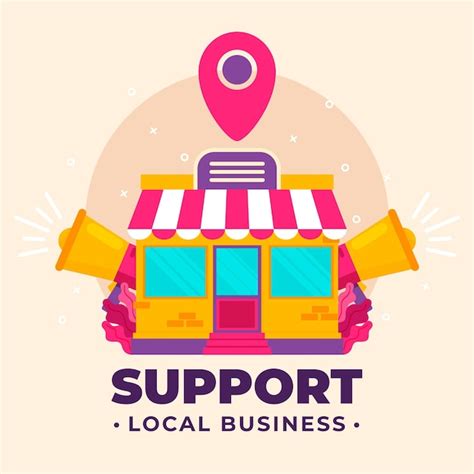 Free Vector | Support local business concept