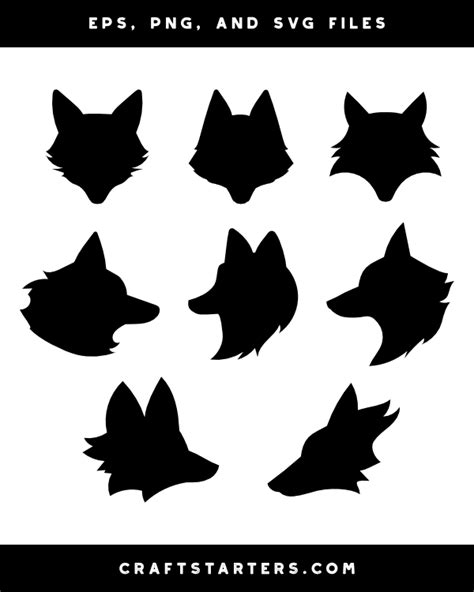 Fox Head Silhouette Clip Art