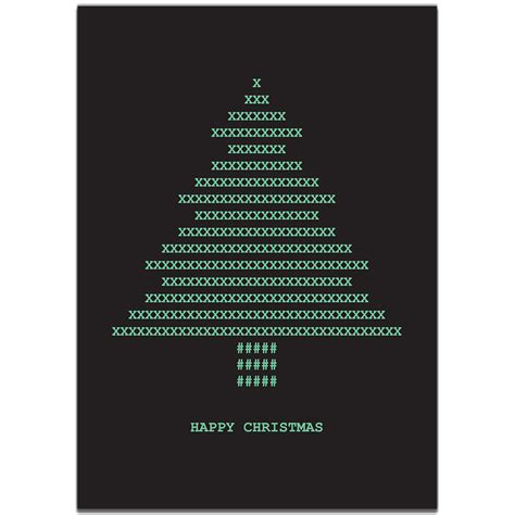 ASCII Christmas Tree -Retro Computer - Greeting Cards | Designed By ...