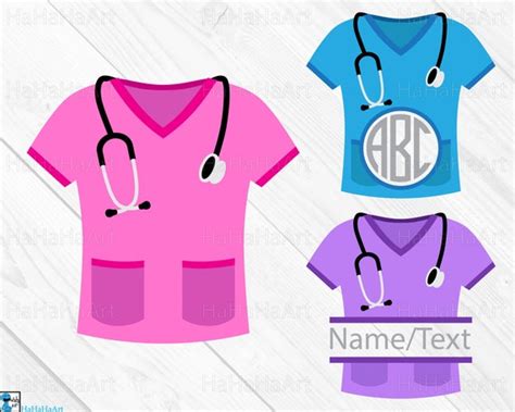 Nurse Doctor Scrubs Clipart / Cutting Files Svg Png Jpg Dxf - Etsy