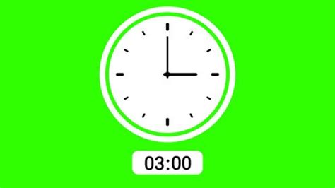 Green Screen Animation Digital Clock Analog Stock Footage Video (100% ...