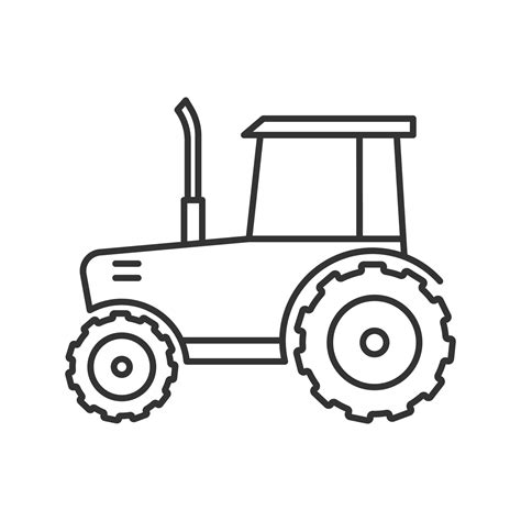 Tractor linear icon. Agricultural implement. Thin line illustration ...