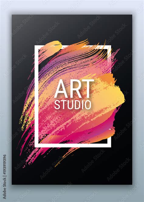 A poster template for art cafes, art exhibitions. A modern colorful ...