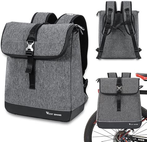 CYCLESPEED Fahrradrucksack 25L, 2-IN-1 Fahrradtasche für Gepäckträger ...