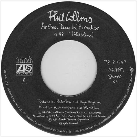 Phil Collins - Another Day In Paradise (1989, Vinyl) | Discogs