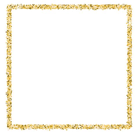 Realistic Gold Glitter Frame (PNG Transparent) | OnlyGFX.com