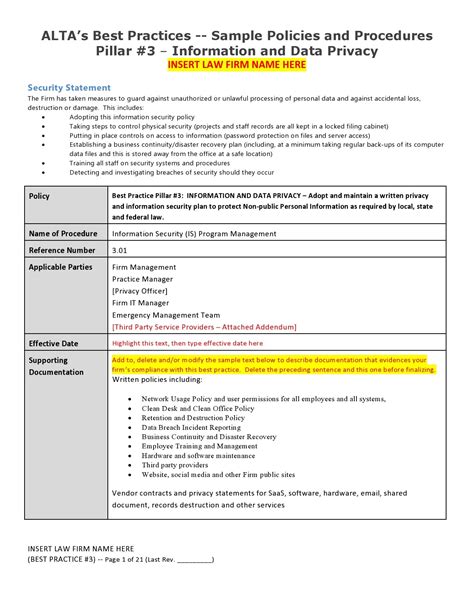 Nonprofit Operations Manual Template