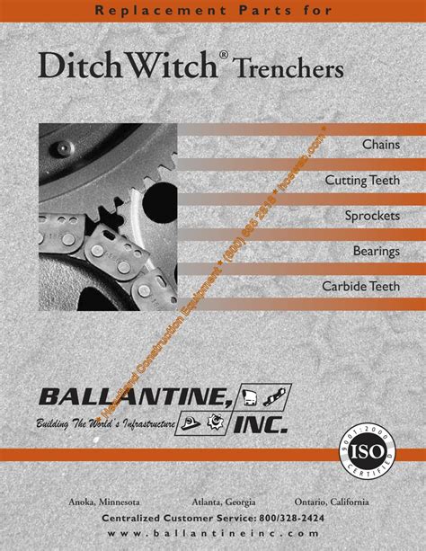 Ditch Witch Parts List Replacement Parts for Ditchwitch Trenchers | My ...