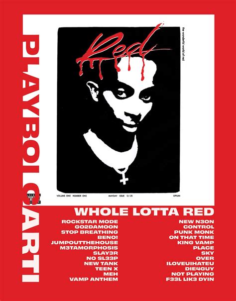 Whole Lotta Red WLR Playboi Carti 8 X 10 Album Poster - Etsy